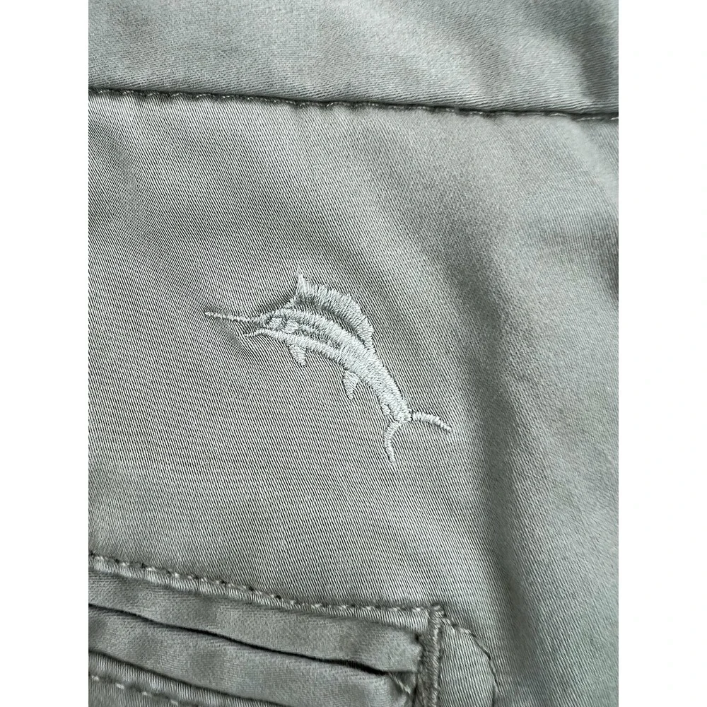 Tommy Bahama Pants Mens 35x34 Green Regular Fit Chino Casual Flat Front